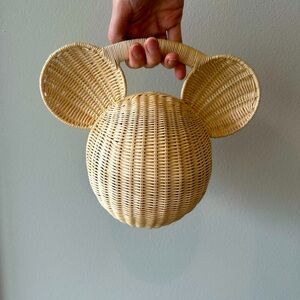 KIS x DISNEY Wicker Mickey Mouse Purse handbag